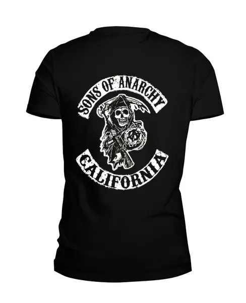 Заказать мужскую футболку в Москве. Футболка базовая sons of anarchy t-shirt от rancid - готовые дизайны и нанесение принтов.