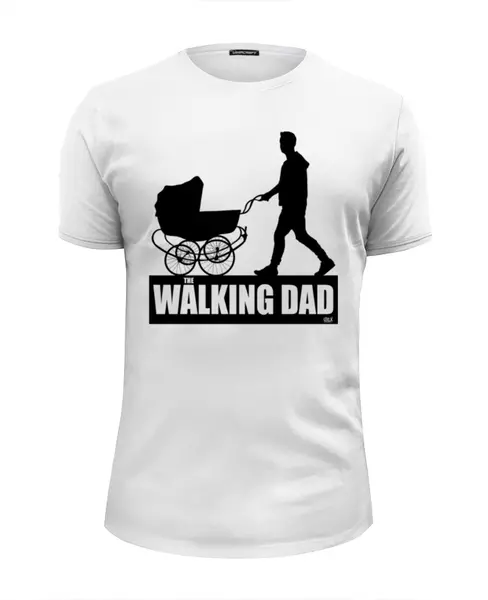 Заказать мужскую футболку в Москве. Футболка базовая The Walking Dad от OEX design - готовые дизайны и нанесение принтов.