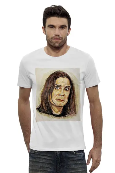 Заказать мужскую футболку в Москве. Футболка базовая Ozzy Osbourne  от polinalinden - готовые дизайны и нанесение принтов.