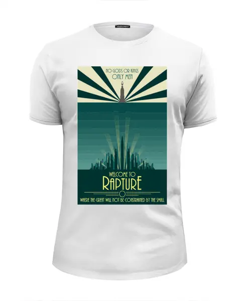 Заказать мужскую футболку в Москве. Футболка базовая Bioshock - Only the Great от priceless - готовые дизайны и нанесение принтов.