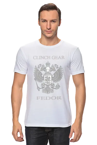 Заказать мужскую футболку в Москве. Футболка базовая M1 от santos - готовые дизайны и нанесение принтов.