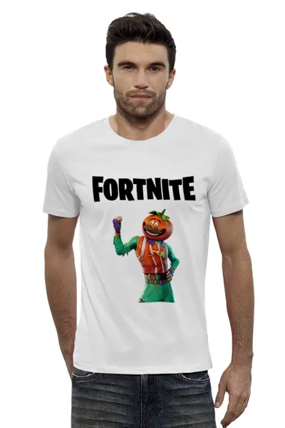 Заказать мужскую футболку в Москве. Футболка базовая Fortnite от AstArt - готовые дизайны и нанесение принтов.