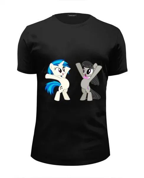 Заказать мужскую футболку в Москве. Футболка базовая Octavia and Vinyl от AppleJack_38rus - готовые дизайны и нанесение принтов.