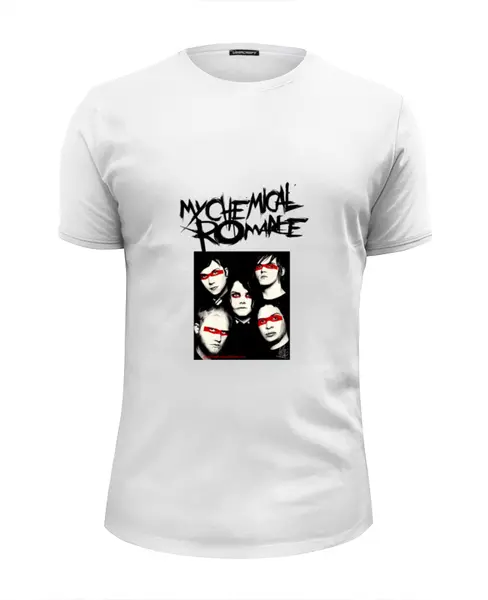 Заказать мужскую футболку в Москве. Футболка базовая My Chemical Romance от cherdantcev - готовые дизайны и нанесение принтов.