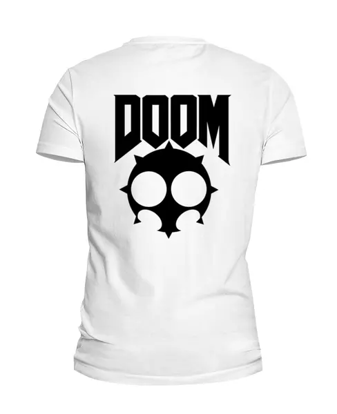 Заказать мужскую футболку в Москве. Футболка базовая Doom game  от Leichenwagen - готовые дизайны и нанесение принтов.