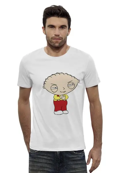 Заказать мужскую футболку в Москве. Футболка базовая Stewie Griffin от YellowCloverShop - готовые дизайны и нанесение принтов.