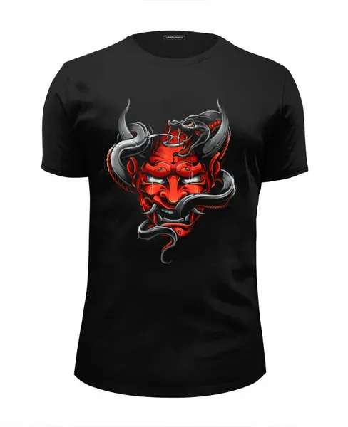 Заказать мужскую футболку в Москве. Футболка базовая ☢Red Demon☢ от balden - готовые дизайны и нанесение принтов.
