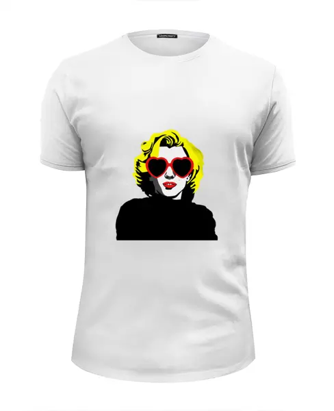 Заказать мужскую футболку в Москве. Футболка базовая Мэрилин Монро (Marilyn Monroe) от fanart - готовые дизайны и нанесение принтов.
