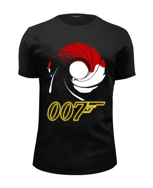 Заказать мужскую футболку в Москве. Футболка базовая James Bond от Leichenwagen - готовые дизайны и нанесение принтов.