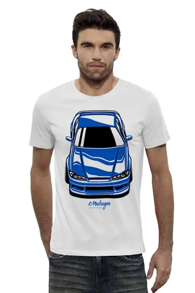 Заказать мужскую футболку в Москве. Футболка базовая Silvia S15 от Oleg Markaryan - готовые дизайны и нанесение принтов.
