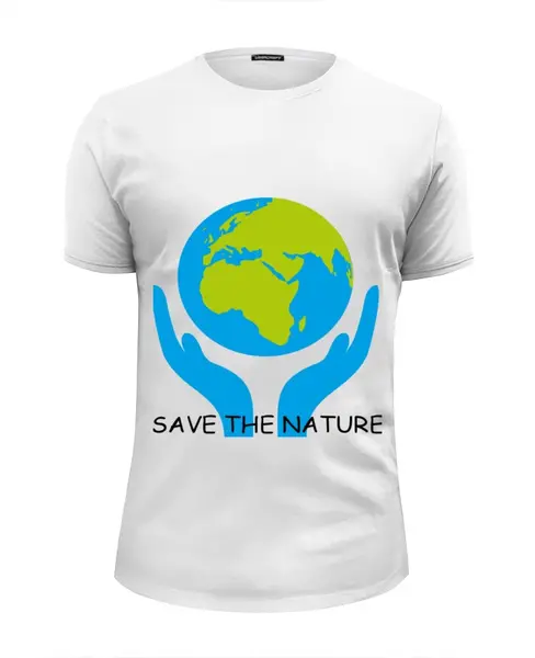 Заказать мужскую футболку в Москве. Футболка базовая Save The Nature! T-Shirt от jadefuture - готовые дизайны и нанесение принтов.