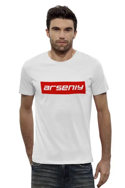 Заказать мужскую футболку в Москве. Футболка базовая Arseniy от THE_NISE  - готовые дизайны и нанесение принтов.