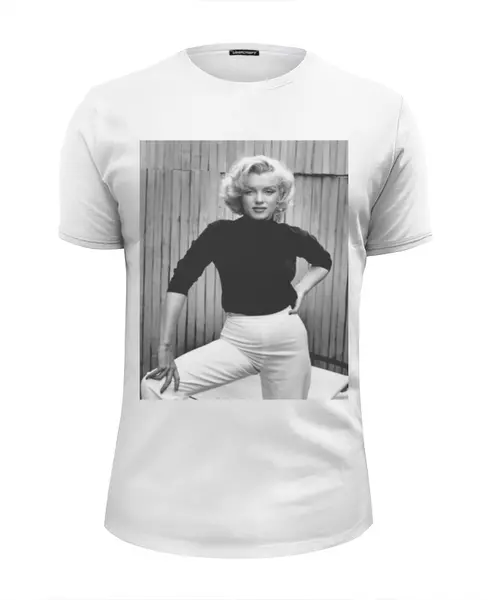 Заказать мужскую футболку в Москве. Футболка базовая Marilyn Monroe   от KinoArt - готовые дизайны и нанесение принтов.