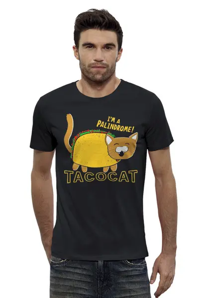 Заказать мужскую футболку в Москве. Футболка базовая ❖ Taco Cat ❖ от balden - готовые дизайны и нанесение принтов.