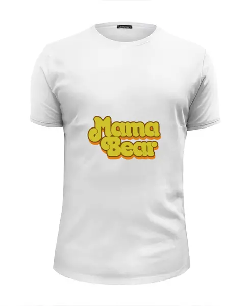 Заказать мужскую футболку в Москве. Футболка базовая Мама медведь от fanart - готовые дизайны и нанесение принтов.