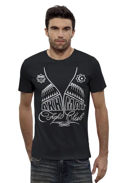 Заказать мужскую футболку в Москве. Футболка базовая Футболка "Akhmat Club" от Re  Tyan - готовые дизайны и нанесение принтов.