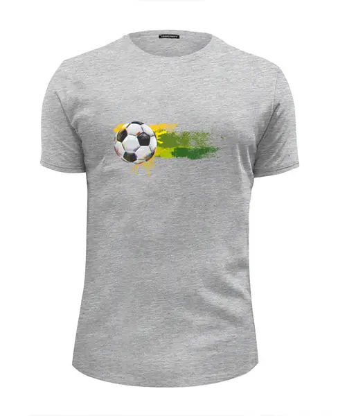 Заказать мужскую футболку в Москве. Футболка базовая Футбольный мяч от ПРИНТЫ ПЕЧАТЬ  - готовые дизайны и нанесение принтов.