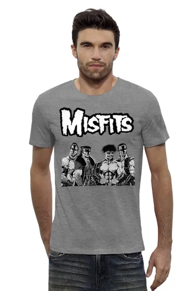 Заказать мужскую футболку в Москве. Футболка базовая Misfits  от Leichenwagen - готовые дизайны и нанесение принтов.