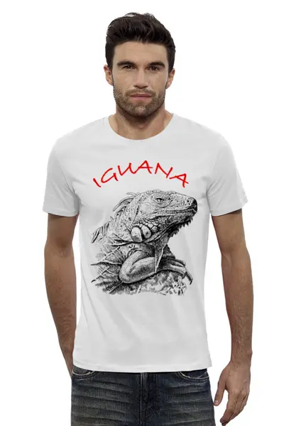 Заказать мужскую футболку в Москве. Футболка базовая ⚠ IGUANA ⚠ от balden - готовые дизайны и нанесение принтов.