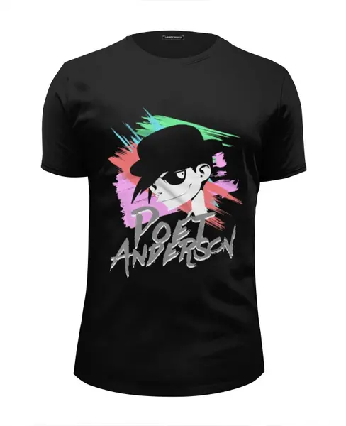 Заказать мужскую футболку в Москве. Футболка базовая Poet Anderson 80s T-Shirt Black от slider - готовые дизайны и нанесение принтов.