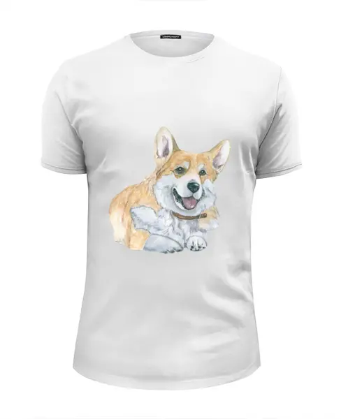 Заказать мужскую футболку в Москве. Футболка базовая Любимый пес от juliafast77 - готовые дизайны и нанесение принтов.