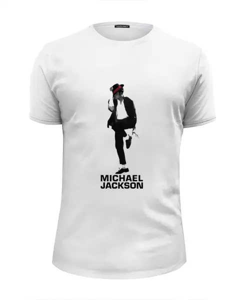Заказать мужскую футболку в Москве. Футболка базовая Michael Jackson от carolina - готовые дизайны и нанесение принтов.