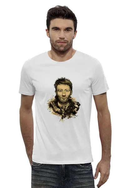 Заказать мужскую футболку в Москве. Футболка базовая Radiohead  от MoreMari - готовые дизайны и нанесение принтов.
