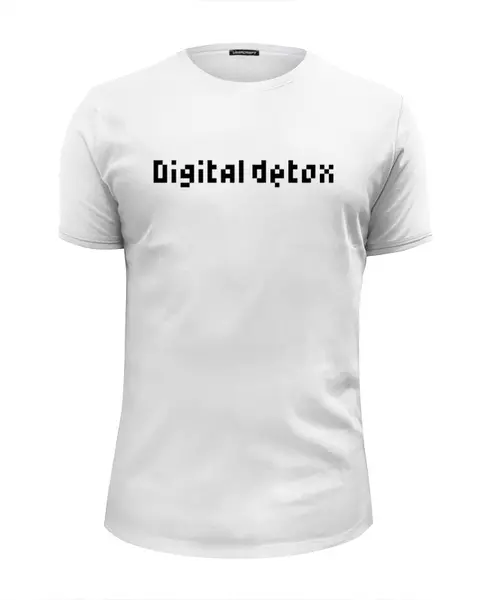 Заказать мужскую футболку в Москве. Футболка базовая Digital Detox от Artem T. - готовые дизайны и нанесение принтов.