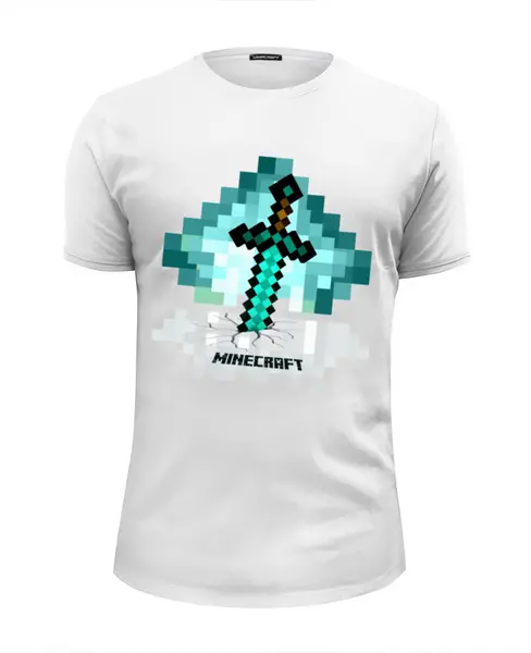 Заказать мужскую футболку в Москве. Футболка базовая Майнкрафт Minecraft от MariYang  - готовые дизайны и нанесение принтов.