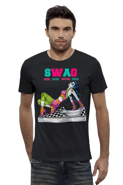 Заказать мужскую футболку в Москве. Футболка базовая Art Swag от Leichenwagen - готовые дизайны и нанесение принтов.
