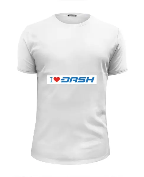 Заказать мужскую футболку в Москве. Футболка базовая I love dash от Константин Тотьмянин - готовые дизайны и нанесение принтов.
