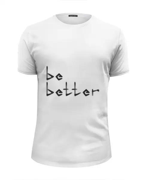 Заказать мужскую футболку в Москве. Футболка базовая be better от Nico Neumann - готовые дизайны и нанесение принтов.