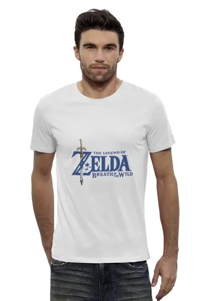 Заказать мужскую футболку в Москве. Футболка базовая The Legend Of Zelda Breath Of The Wild от BURNSHIRTS - готовые дизайны и нанесение принтов.
