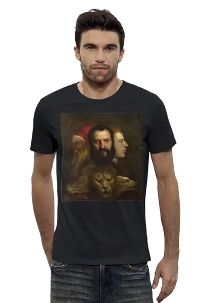 Заказать мужскую футболку в Москве. Футболка базовая Titian - Allegorie der Zeit от KinoArt - готовые дизайны и нанесение принтов.