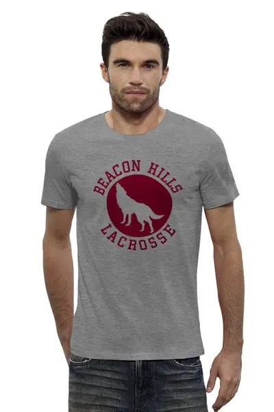Заказать мужскую футболку в Москве. Футболка базовая Teen Wolf - beacon hills от cherdantcev - готовые дизайны и нанесение принтов.