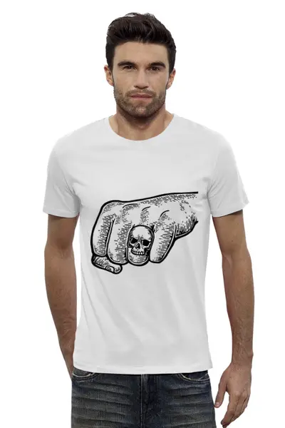 Заказать мужскую футболку в Москве. Футболка базовая Череп   от T-shirt print  - готовые дизайны и нанесение принтов.