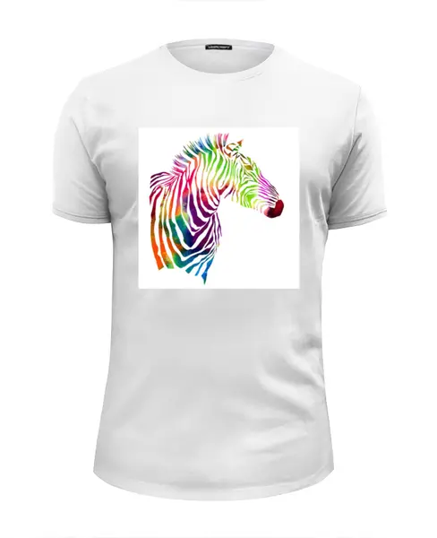 Заказать мужскую футболку в Москве. Футболка базовая My zebra от alisared - готовые дизайны и нанесение принтов.