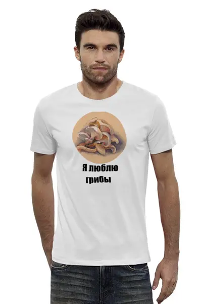 Заказать мужскую футболку в Москве. Футболка базовая Грибы от irishkalia - готовые дизайны и нанесение принтов.