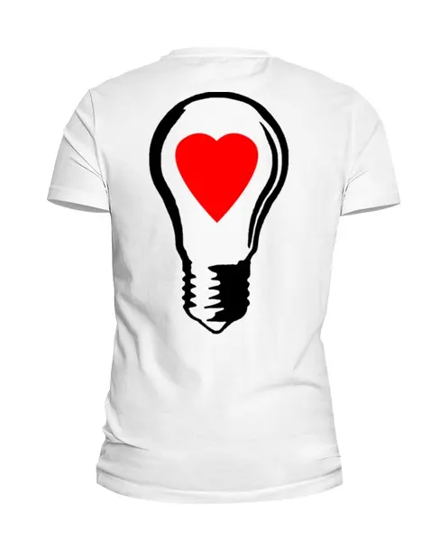 Заказать мужскую футболку в Москве. Футболка базовая LAMP ON BACK! SWITCH ON YOUR LOVE! от HANS ZOGS - готовые дизайны и нанесение принтов.