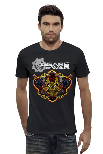 Заказать мужскую футболку в Москве. Футболка базовая Gears Of War  от T-shirt print  - готовые дизайны и нанесение принтов.