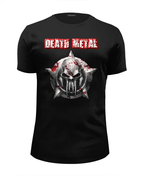 Заказать мужскую футболку в Москве. Футболка базовая Death Metal от Leichenwagen - готовые дизайны и нанесение принтов.