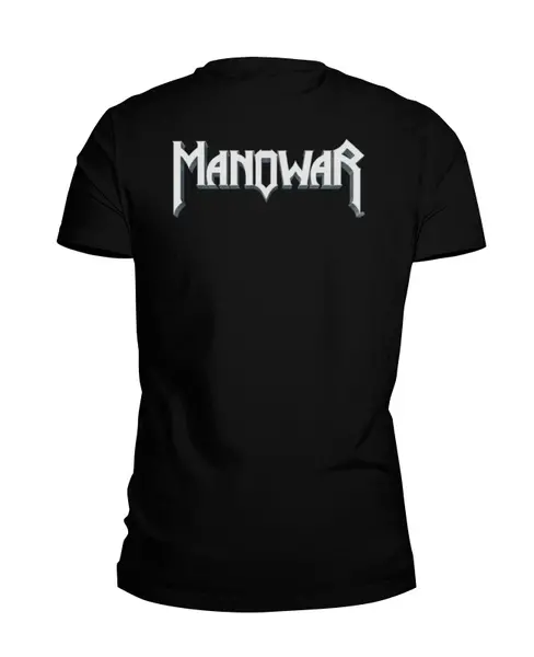 Заказать мужскую футболку в Москве. Футболка базовая Manowar Band от Leichenwagen - готовые дизайны и нанесение принтов.