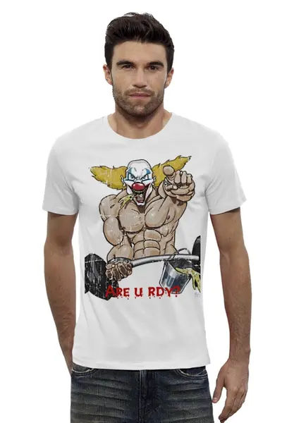Заказать мужскую футболку в Москве. Футболка базовая Clown the Pukie от dmitriy26rus - готовые дизайны и нанесение принтов.
