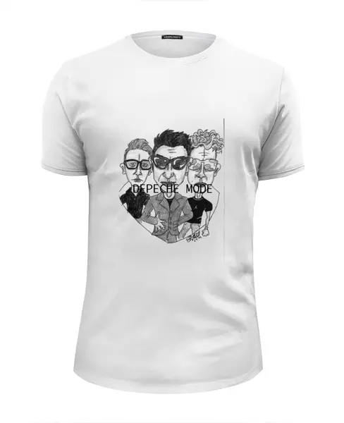 Заказать мужскую футболку в Москве. Футболка базовая Depeche Mode от Fedor - готовые дизайны и нанесение принтов.