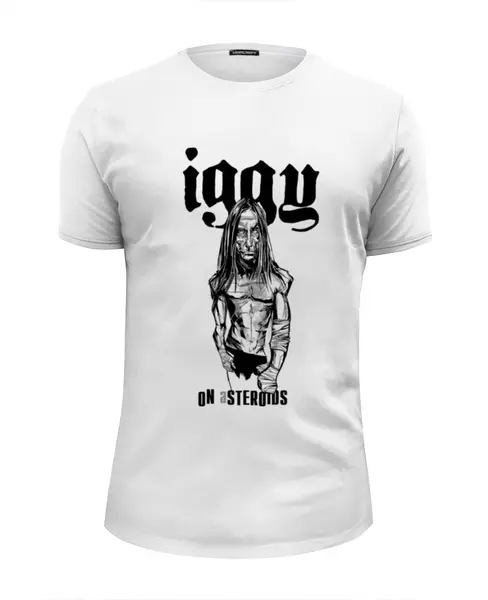 Заказать мужскую футболку в Москве. Футболка базовая IGGY on aSTEROIDS от kruglow - готовые дизайны и нанесение принтов.
