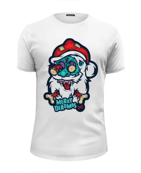 Заказать мужскую футболку в Москве. Футболка базовая Merry Deadmas  от iZOMBIE - готовые дизайны и нанесение принтов.