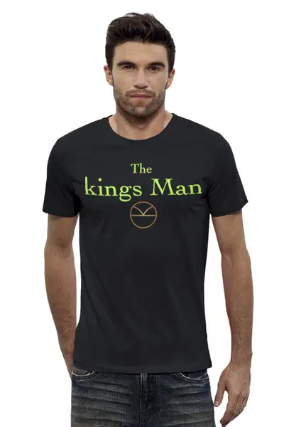 Заказать мужскую футболку в Москве. Футболка базовая The kings Man от ar97re@yandex.ru - готовые дизайны и нанесение принтов.