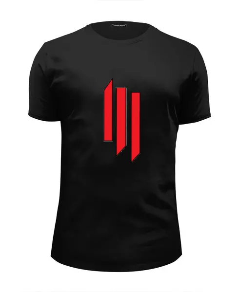 Заказать мужскую футболку в Москве. Футболка базовая Skrillex logo от alexunder - готовые дизайны и нанесение принтов.