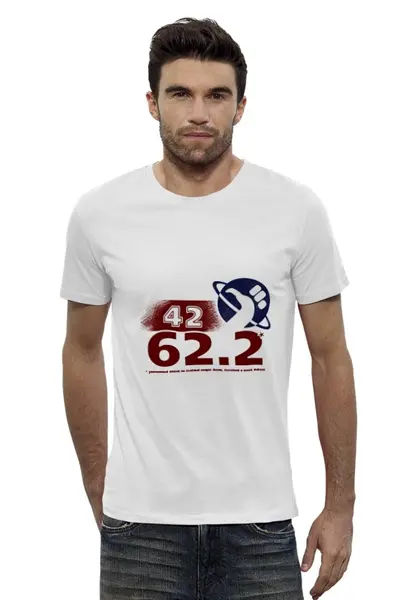 Заказать мужскую футболку в Москве. Футболка базовая 62,2% в Саратове от Victor - готовые дизайны и нанесение принтов.