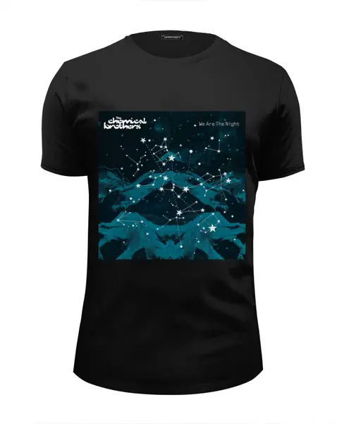 Заказать мужскую футболку в Москве. Футболка базовая The Chemical Brothers  от Анастасия Вахрушева - готовые дизайны и нанесение принтов.
